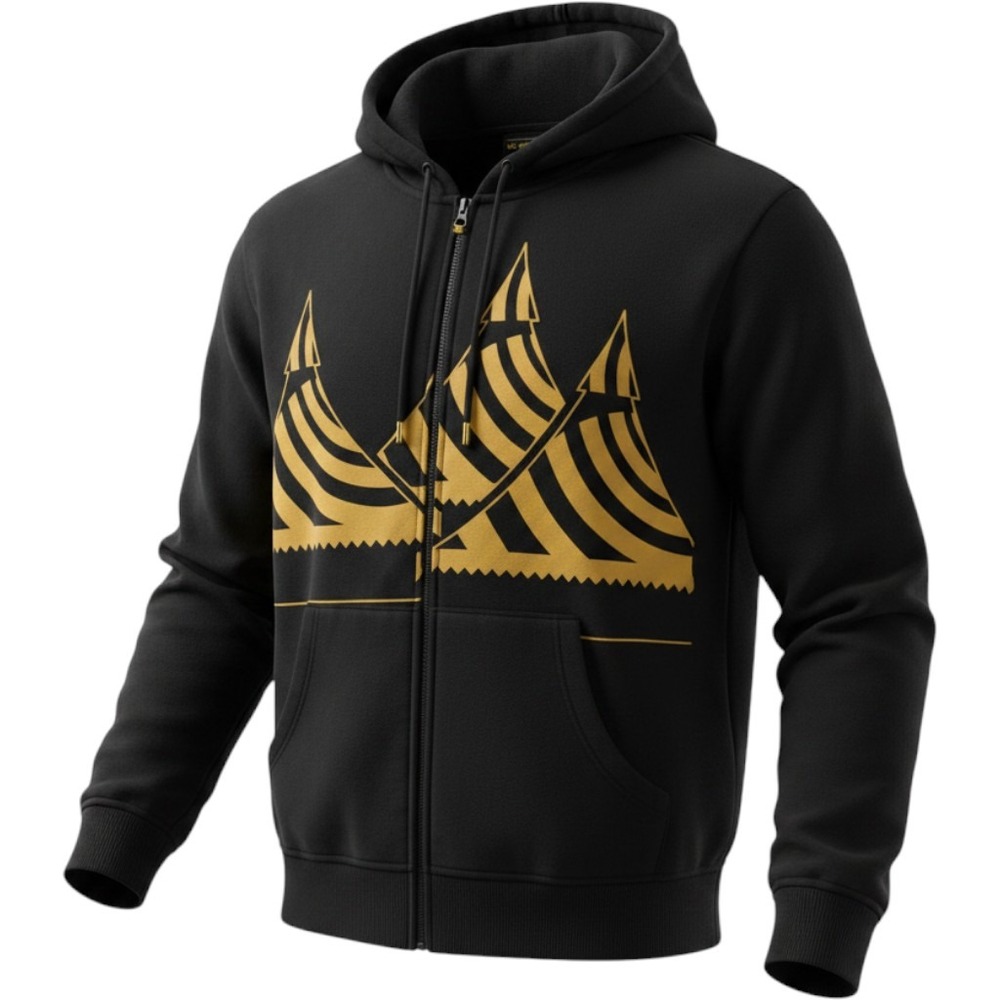 Cirque du Soleil Zip Hoodie Small Black Yellow Big Top Tent Graphic Souvenir